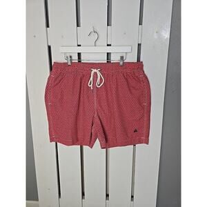 Brooks Brothers‎ Red Blue Paisley 17" Mesh Lined Swim Trunks Board Shorts XL